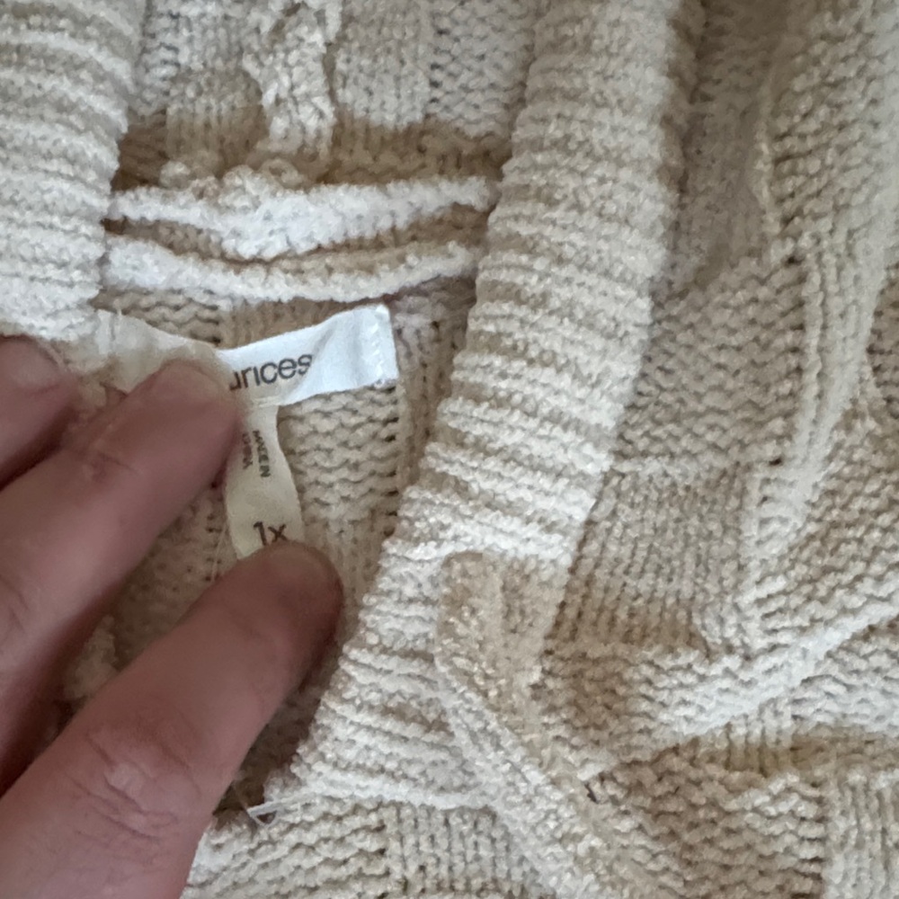 Maurices Beige Hooded Sweater - Picture 3 of 4